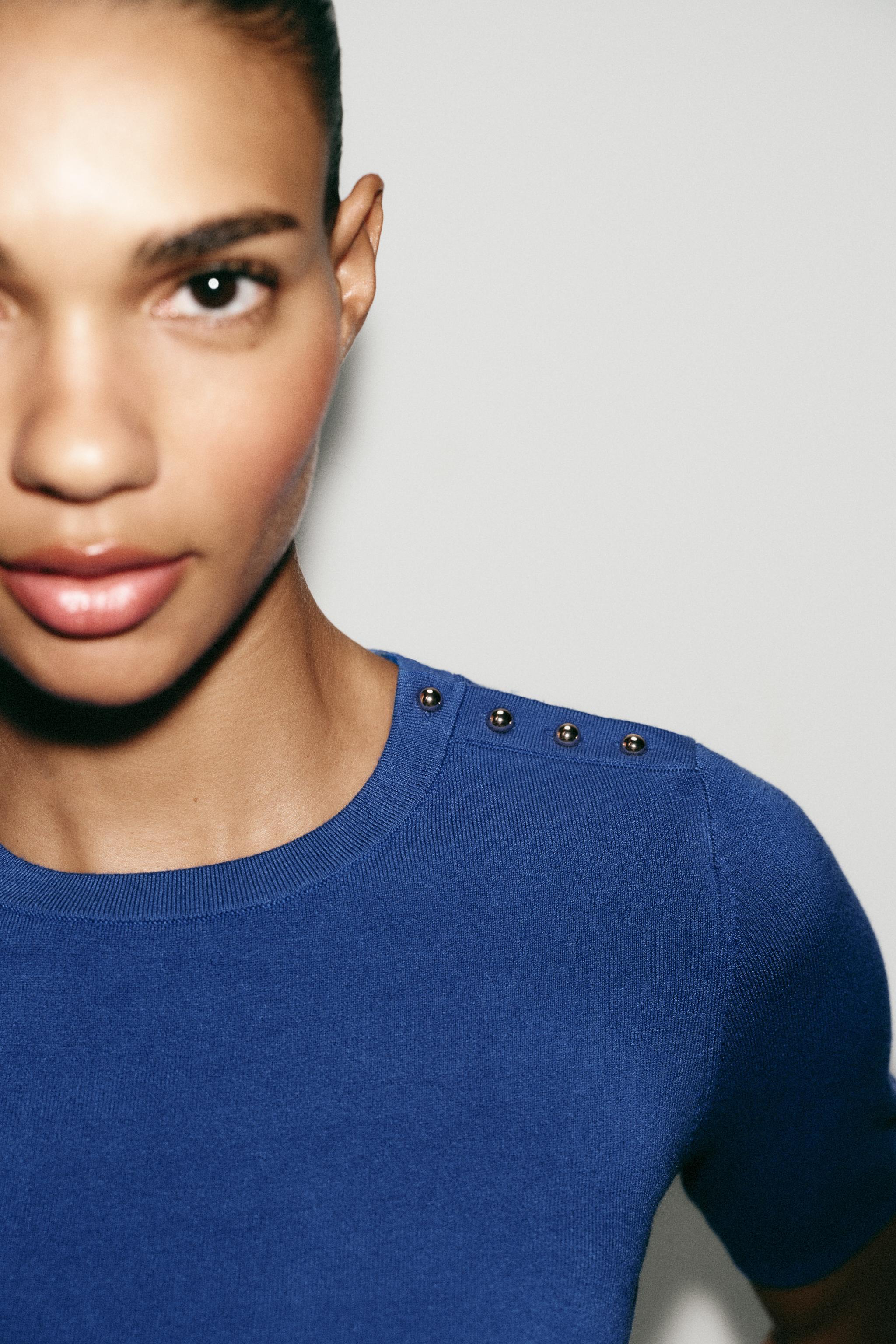 BASIC SHORT SLEEVE KNIT JUMPER